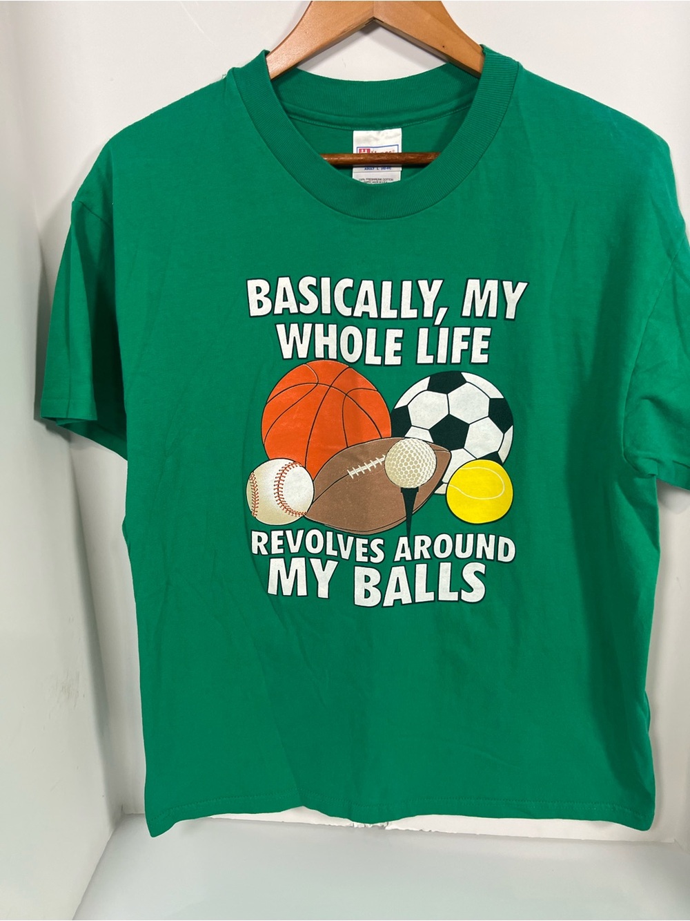 My whole life revolves around my balls single stitch shirt